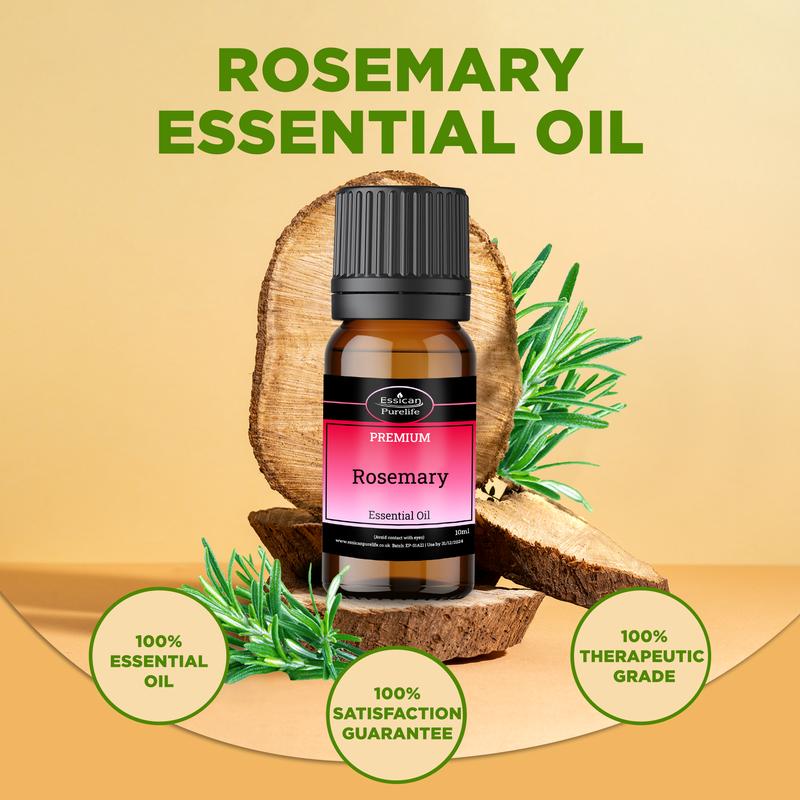Rosemary Essential Oil, pure essential oil with no additives, available sizes 10ml, 50ml, 100ml (2x50ml) and 200ml 1