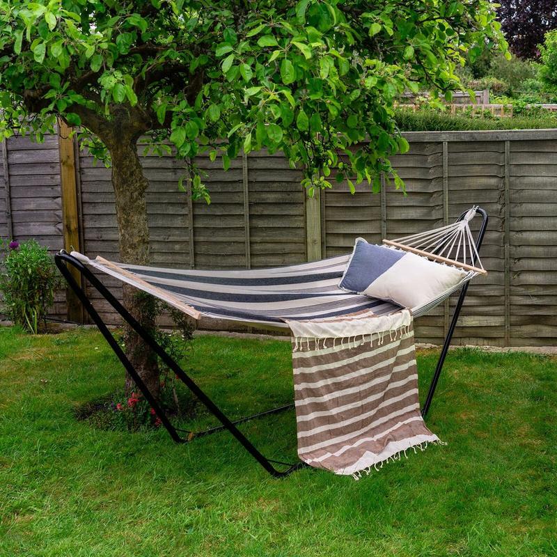 Metal Hammock Stand Frame for Garden and Camping - Stand Only - 300Cm Black 4