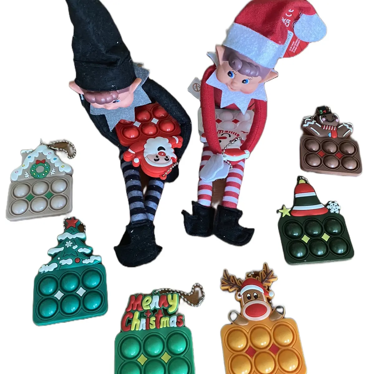 Elf Mini Christmas Pop Toy - Cute Stress Relief Toy with Fidget Features