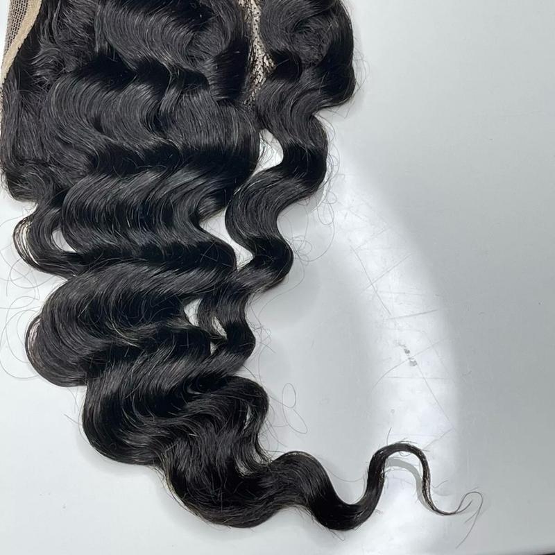 4x4" Lace Closure Brazilian Human Hair Extensions Frontal. 3