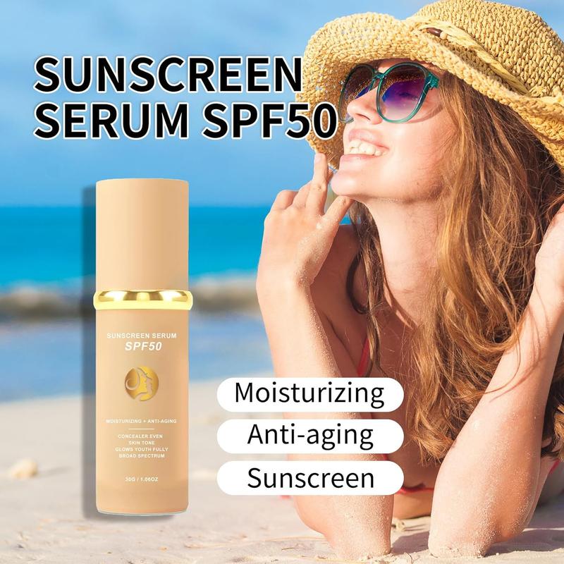 4 in 1 Foundation Liquid - Concealer and Moisturizer - Sunscreen Serum SPF50 - Color Changing Foundation Light Spectrum - UVA/UVB Protection, Hydrating & LongLasting Makeup Moisturizing 1