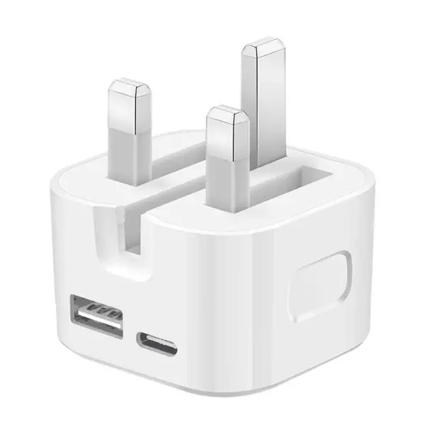 Fast Charging Dual Ports PD 20W UK Adapter USB & C Charger for iPhone Samsung HTC - Mobile Phone Accessories - Electronic Devices Smartphone Cellphone 0