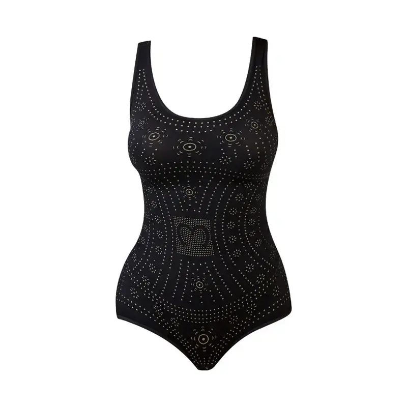 Women Seamless Comfy Bodysuit Shaper Printed Plus Size Tummy Control Shapewear Flat Belly Slimming Body Shapers Corset Tank Top 7