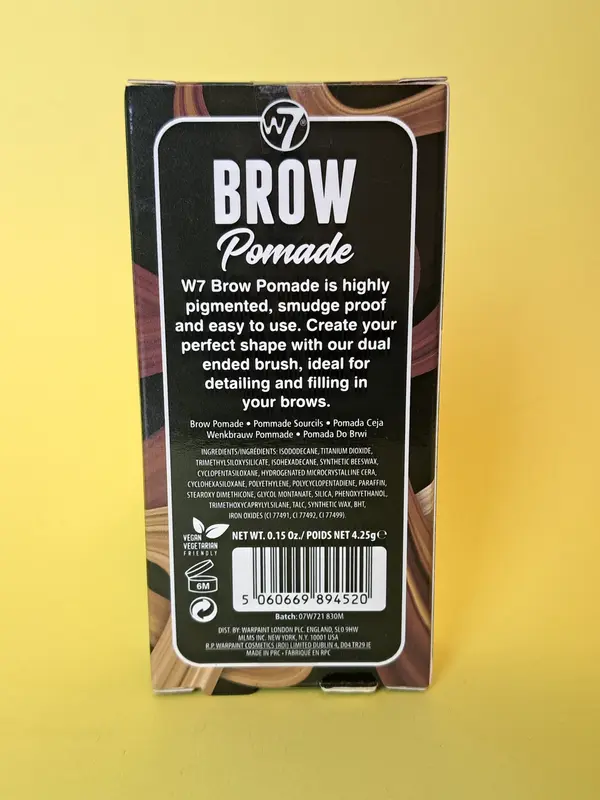 W7 Brow Pomade Waterproof, Smugeproof. Long Lasting. 3