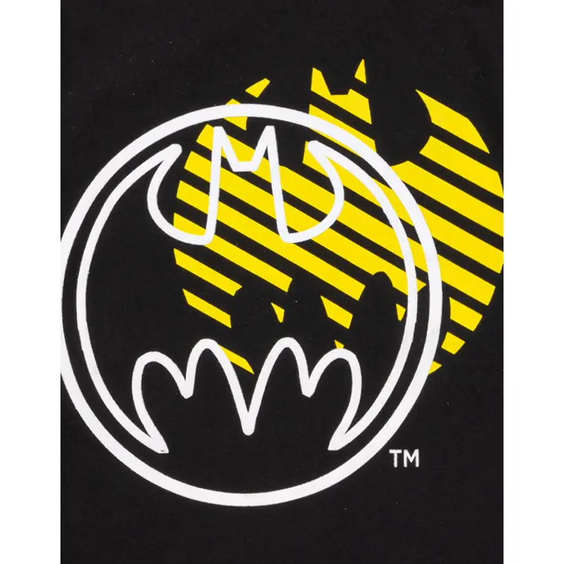 Vanilla Underground x DC Comics Boys Black Stylised Batman Logo & Icons Long Sleeve Long Leg Pyjama Set 3