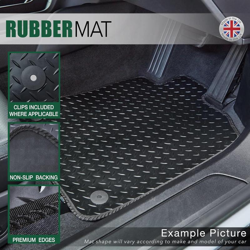 GCM - Car Floor Mats for Audi A3 & S3 2012 to 2020 Full Floor Protection - Anti Slip & Fit Car Mat with 8 Clips Easy to Clean Car Carpet for All-Weather 3