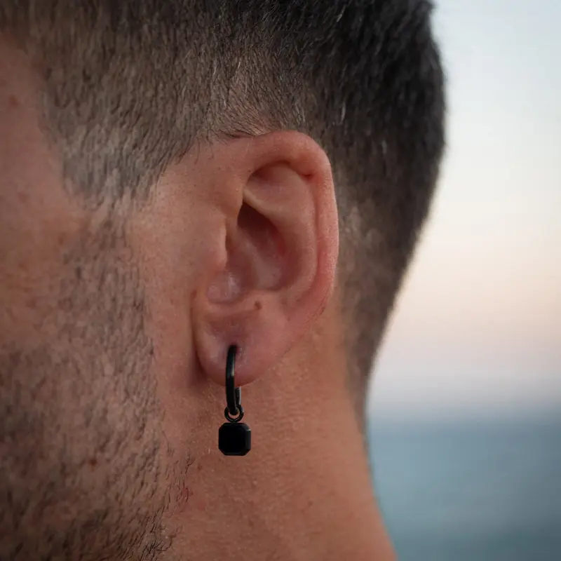 Onyx Dangle Earring - Black 2