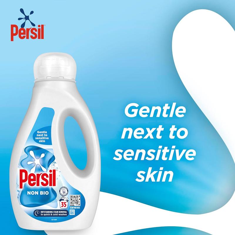 Product Introduction of Persil Non Bio Laundry Washing Liquid Detergent outstanding stain removal in quick & cold washes tough on stains, gentle next to sensitive skin 35 washes (945 ml) 2