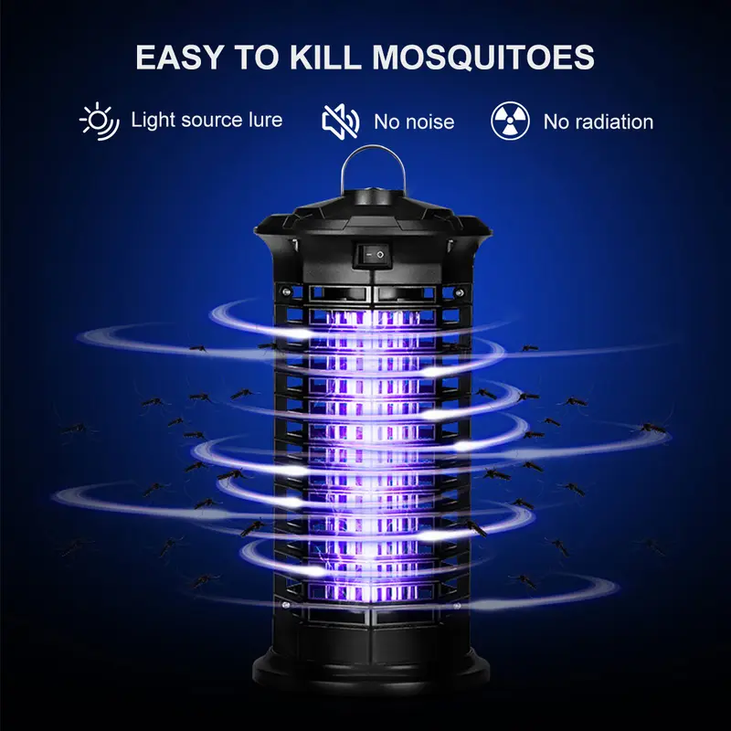 【UK Seller】 Electric Mosquito Killer Lamp, Portable Insect Pest Bug UV LED Light Repellent Mosquito Zapper Catcher Trap Light with Brush For Baby Sleeping For Home, Office, Kitchen, Bedroom, Living Room, Patio, Garden, Courtyard For Mother's Day Gifts 2