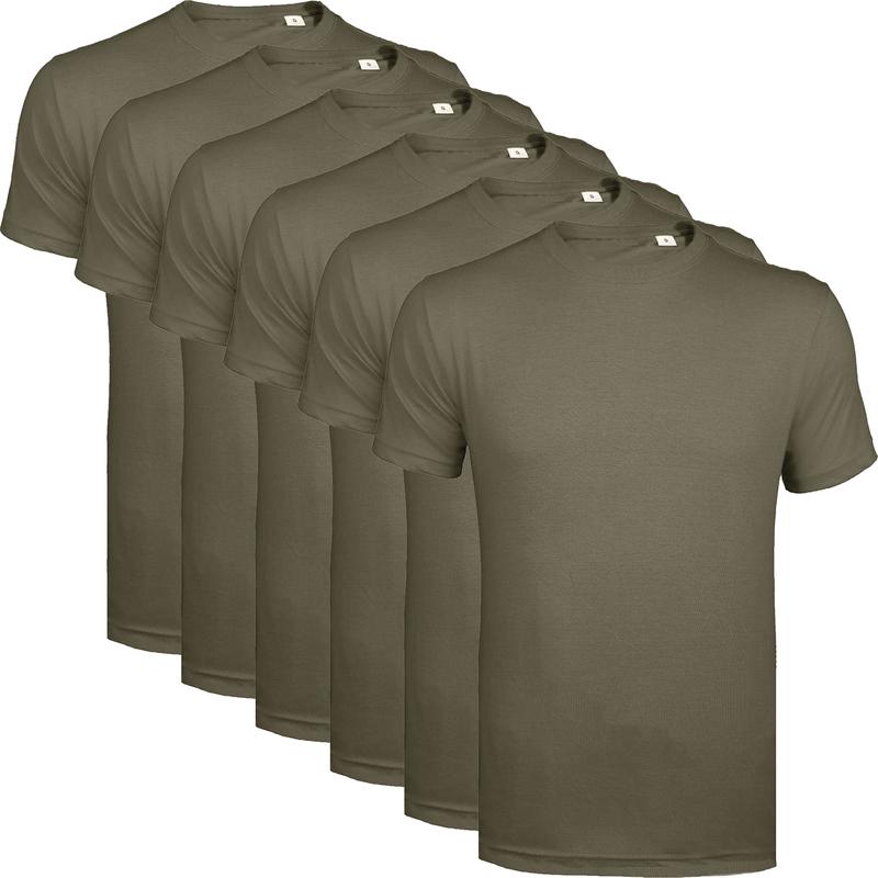 2025 new hot selling models 6 pack mens T-shirt short sleeve shirt crew neck plain assorted cotton top menswear set Gym Fitness running multipack T shirt 7