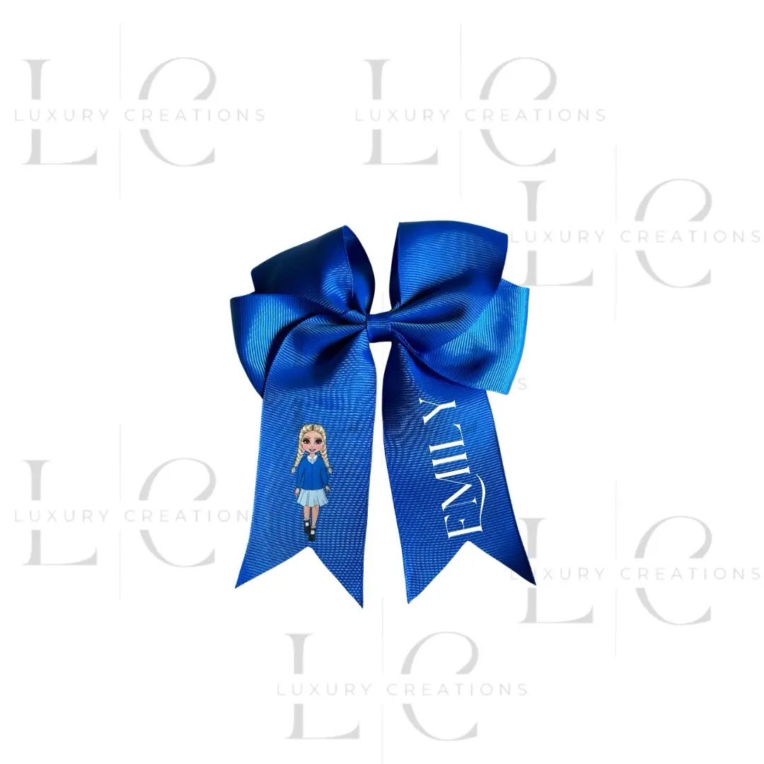 Personalised Girls’ School dolly 6inch Hairbow |School Essentials |School bows |Hair Accessories