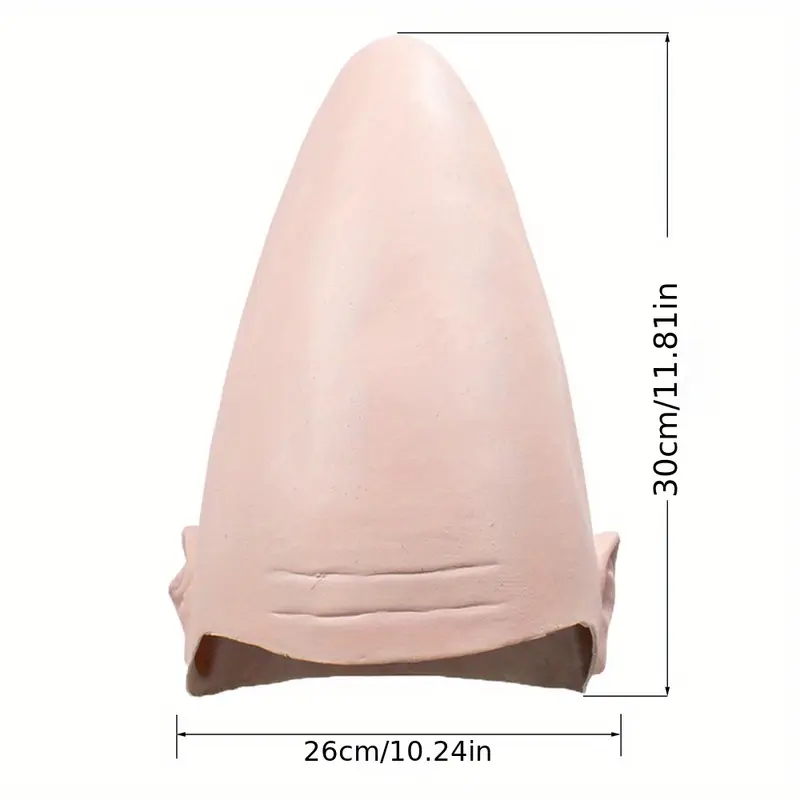 1pc Latex Alien Skull Egg Head Hat for Men & Women, Halloween Costume, Cosplay Wig, Bald Head Cap 6