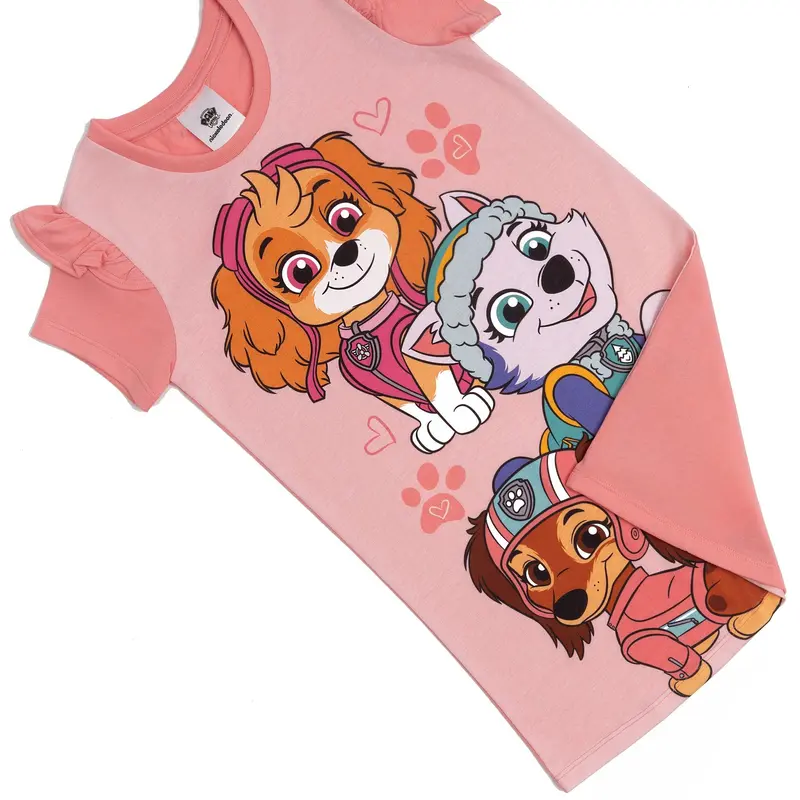 Girls Paw Patrol Nightdress Skye Liberty Everest Nightie Nightwear Nighty Short Sleeve Pyjamas Age 2-6 1