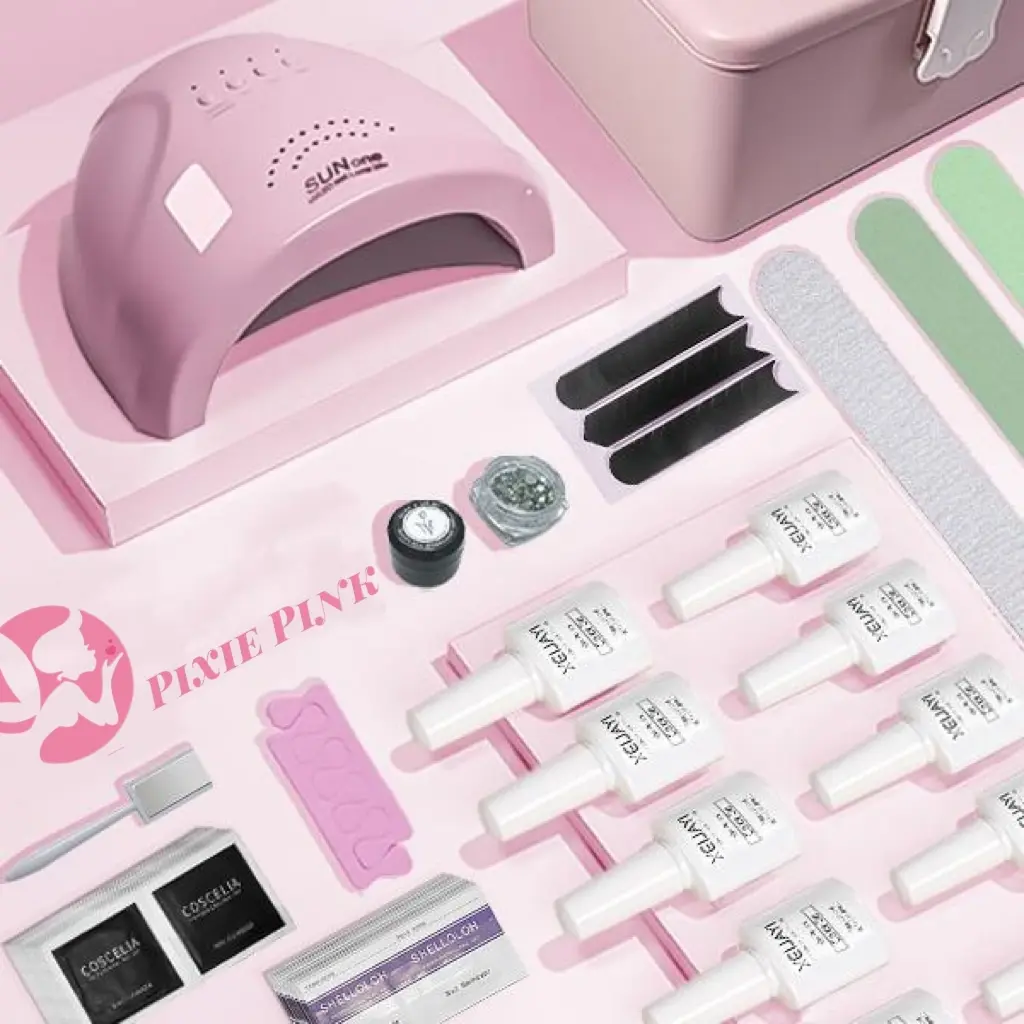 Gel Nail Polish Set with 48W Nail Lamp  Salon-Quality Manicures at Home! Ultra-Fast Drying, Long-Lasting Shine, Easy DIY Application. Perfect for Nail Art Enthusiasts Gift Nail Care
