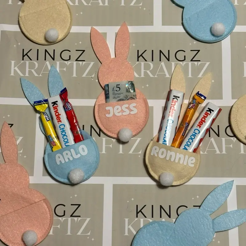 Easter Bunny Money Holder | Personalised Easter Gift | Gift For Kids | Personalised Bunny | Easter Gifts | Cutlery Holders