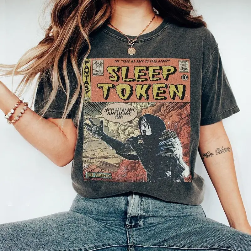 Sleep Token Comic Shirt, Vintage Take Me Back To Eden Album 0