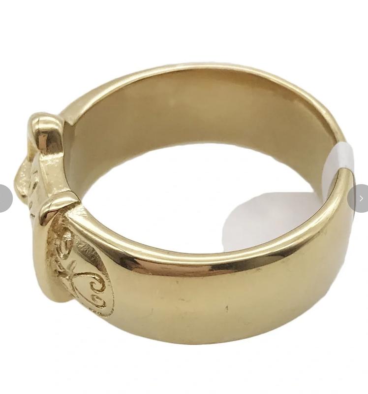 BUCKLE Ring Gold plated stainless steel 316 All size Available NO Tarnish 2