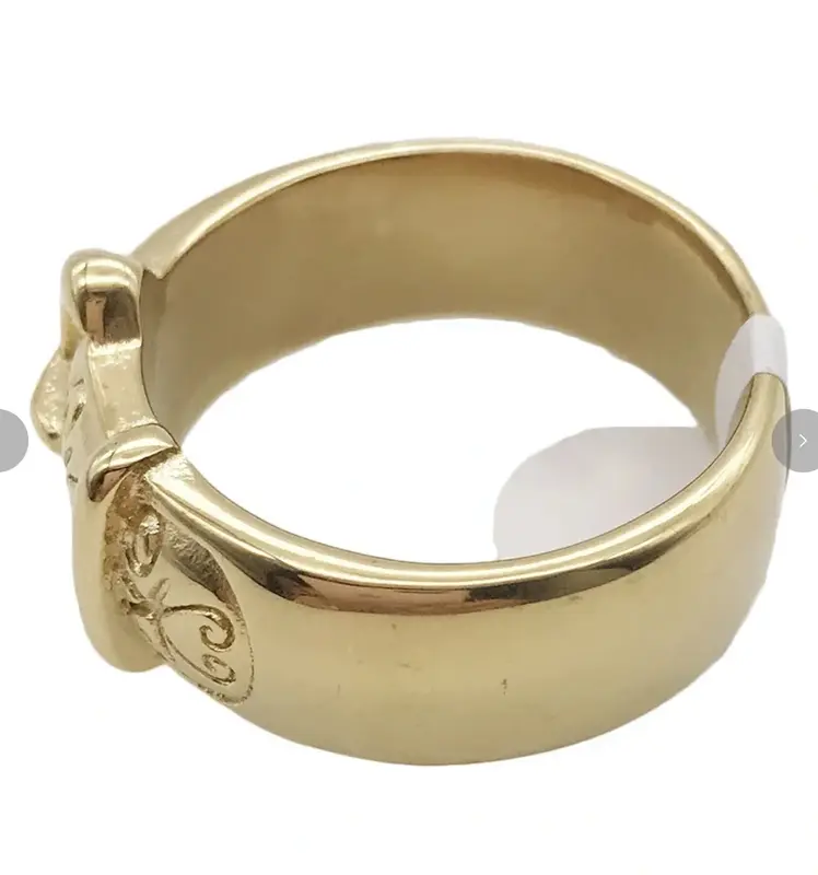BUCKLE Ring Gold plated stainless steel 316 All size Available NO Tarnish 1