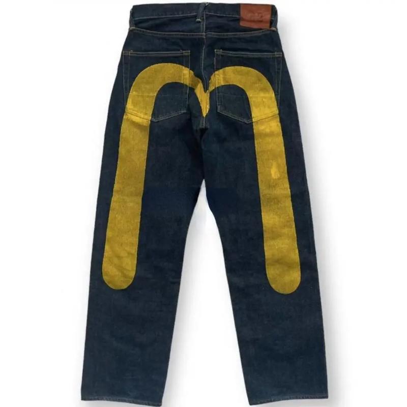 Y2K New Best-Selling Jeans Retro Personalized Print Jeans Women’s Punk Hip Hop Gothic Loose Straight Denims Couple Street wear 6