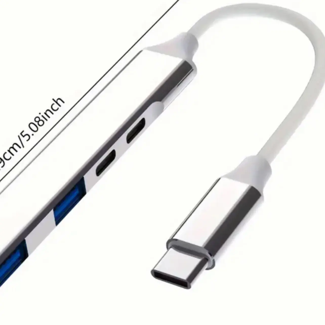 USB C Hub 3.0, Aluminum 5 in 1 USB Hub Splitter Fast Date Transfer, with 1 x USB 3.0, 2 x USB 2.0 and 2 x USB C Ports, for MacBook Pro Air/foriphone 15/ for pad pro/Tablet Devices