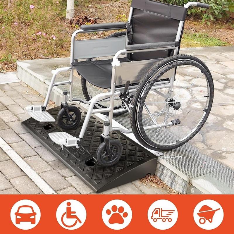 Vehicle Slope Ramp Universal Heavy Duty Rubber Kerb Ramps Car Bikes Threshold 3