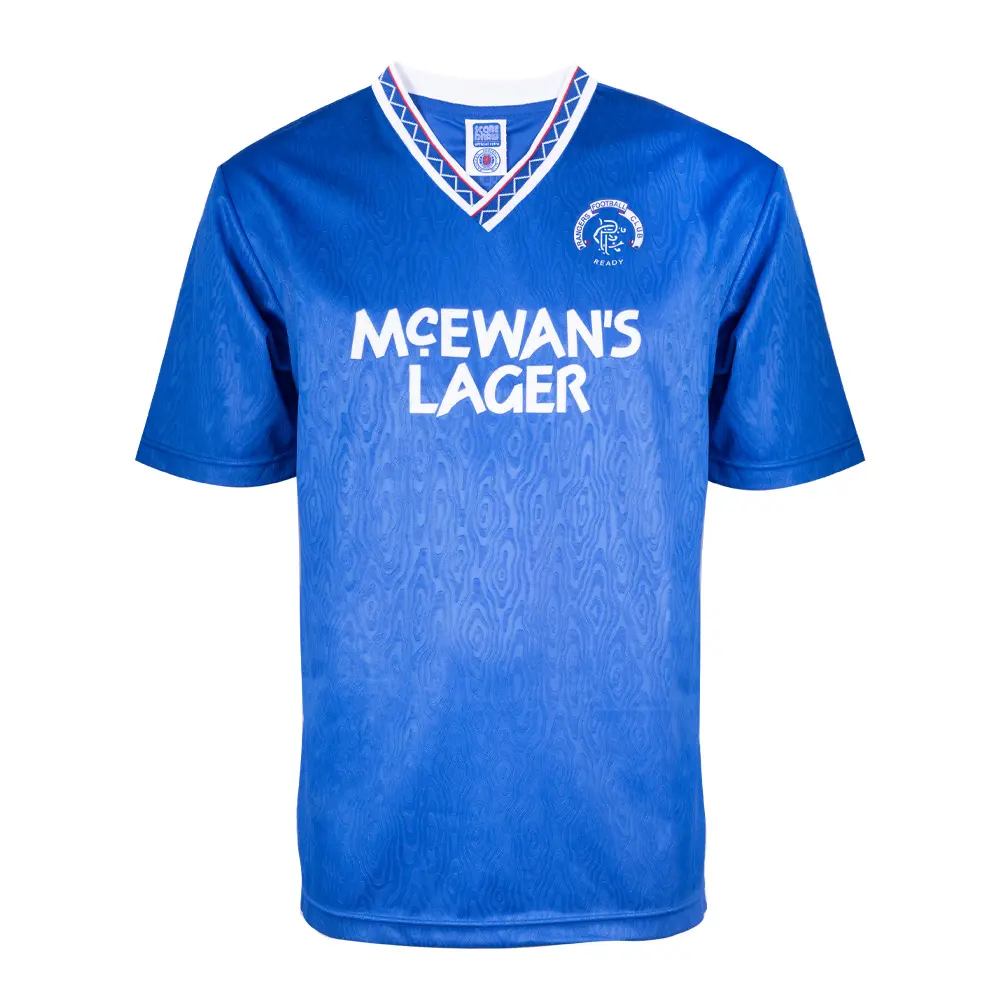 Rangers 1990 Retro Football Shirt .