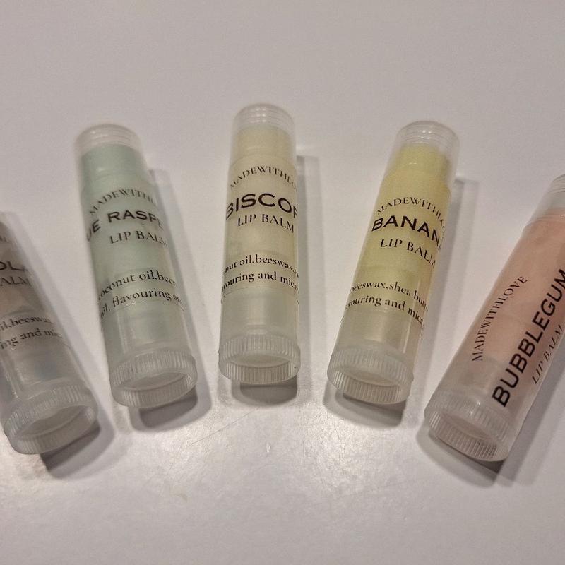 Moisturizing Lip Treatment - Soft and Smooth Lips - Blue Raspberry, Bubblegum, Banana, Chocolate, and Biscoff Flavors Available 3