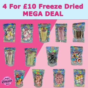 Freeze Dried Sweets - 4 for £10 Deal! | Add 4 to Basket | Choose from Most Viral Options | Skittles - Milkyway - Fruit Salad | Freeze Dried Candy - Freeze Dried Chocolate | Halal & Vegetarian Options available freezedried  candy snacks