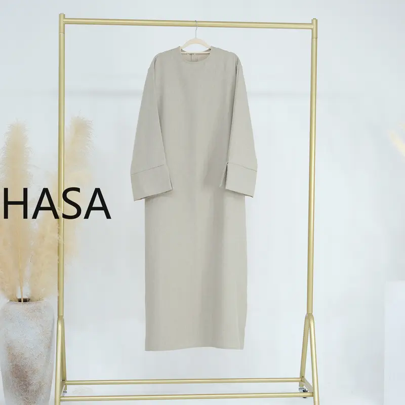 HASA HS4855 Casual Large-size Solid Color Dress, Low-key Fashion Sense 6