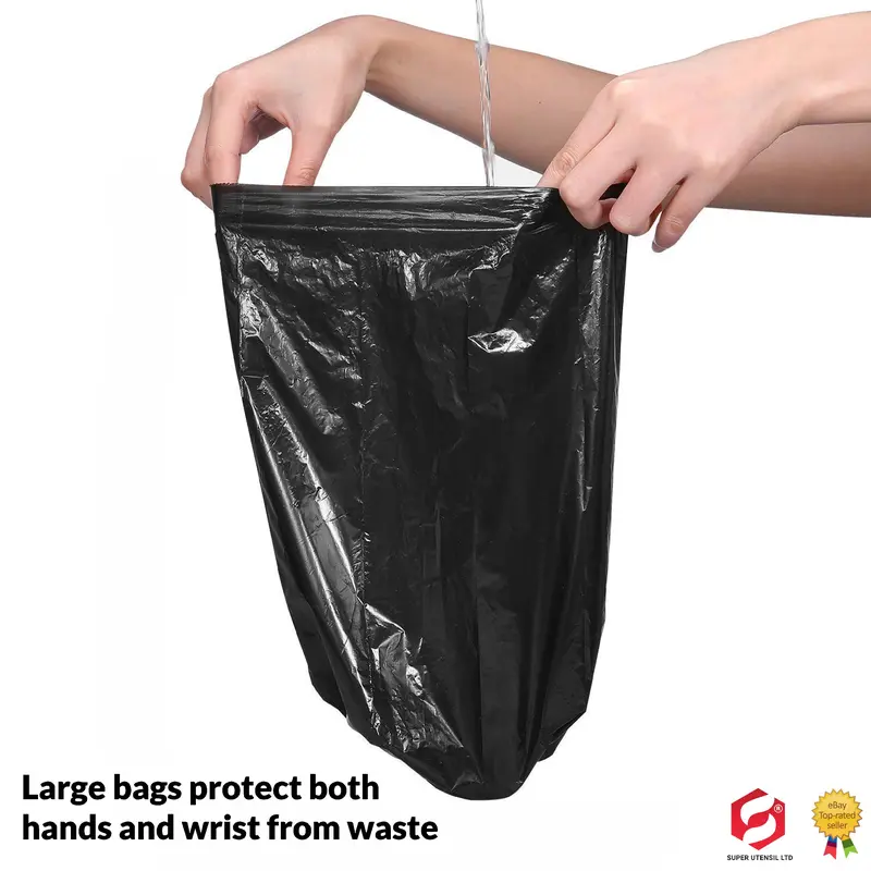 90 Poo Bags for Dog Waste, Extra Thick Strong 100% Leak Proof Dog Poo Bags Black 1