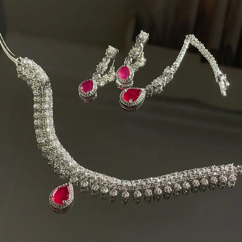 IYÁNA Collection - SAPPHIRE - Three Piece Jewellery Set pakistani 0