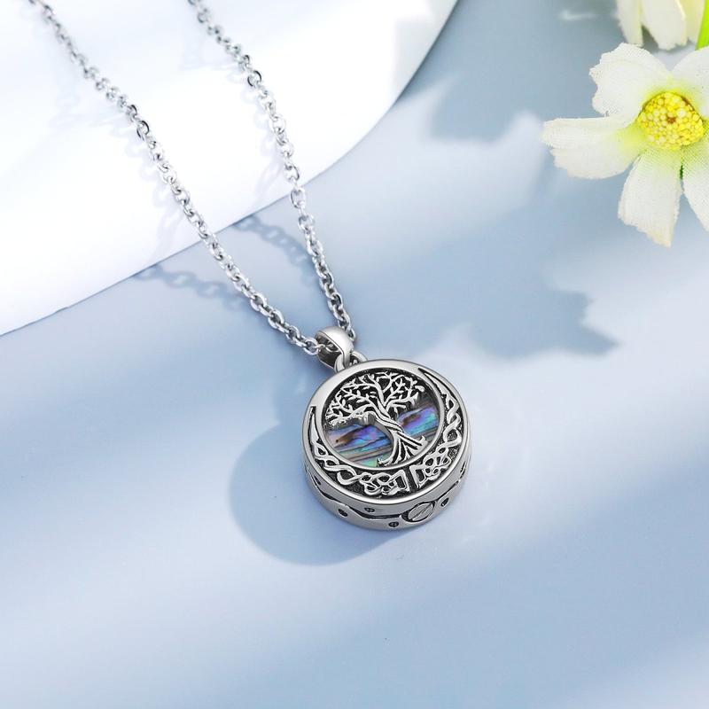 Family Tree Ashes Necklace, Personalised Memorial Pendant, Cremation Necklace 1