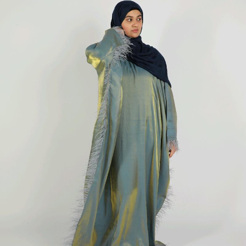 Butterfly Abaya - Two-toned Shimmer 7