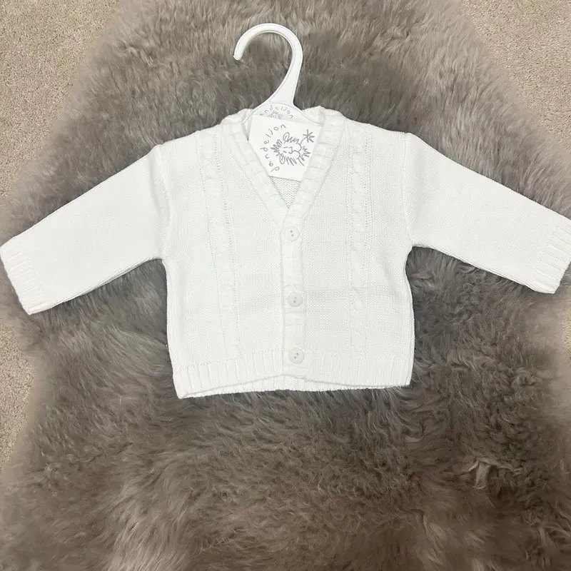 White knitted cardigan 0
