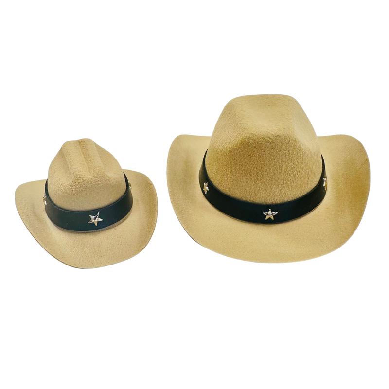 Pops & Coco Dog Cowboy Hat - Rigid and Adjustable for All Dog Sizes - Sheriff - Country Music Fans 2