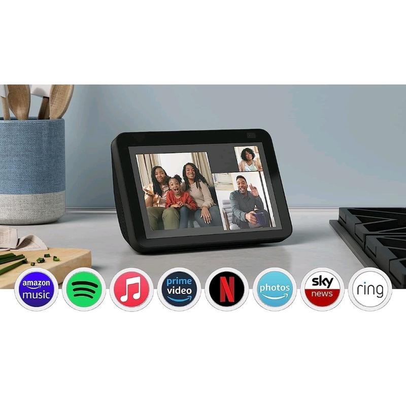 Echo Show 8 | 2nd generation, HD smart display with Alexa and 13 MP camera | Charcoal 4