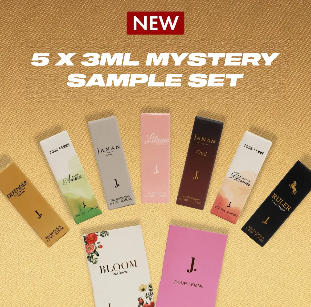 Mystery 5 x 3ml EDP Sample Set - J. Junaid Jamshed