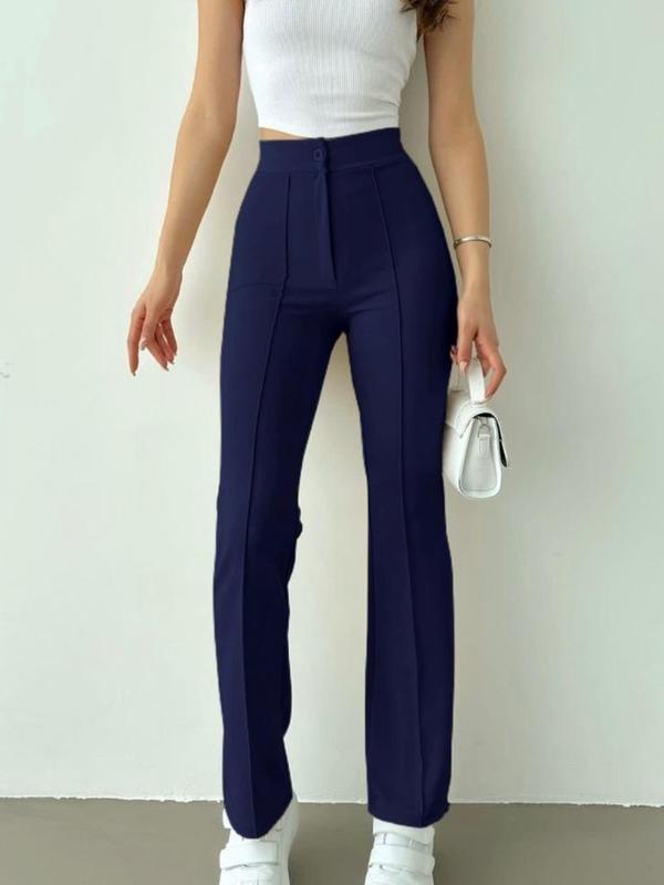 FAT GORILLA Women's Jacquard Trousers - Regular Fit Comfort Pants for Everyday Wear - Suits, Underwear Fabric Fashion Outfit Womenswear Bottom Casual Comfortable Evening Lady Basic Minimalist 2