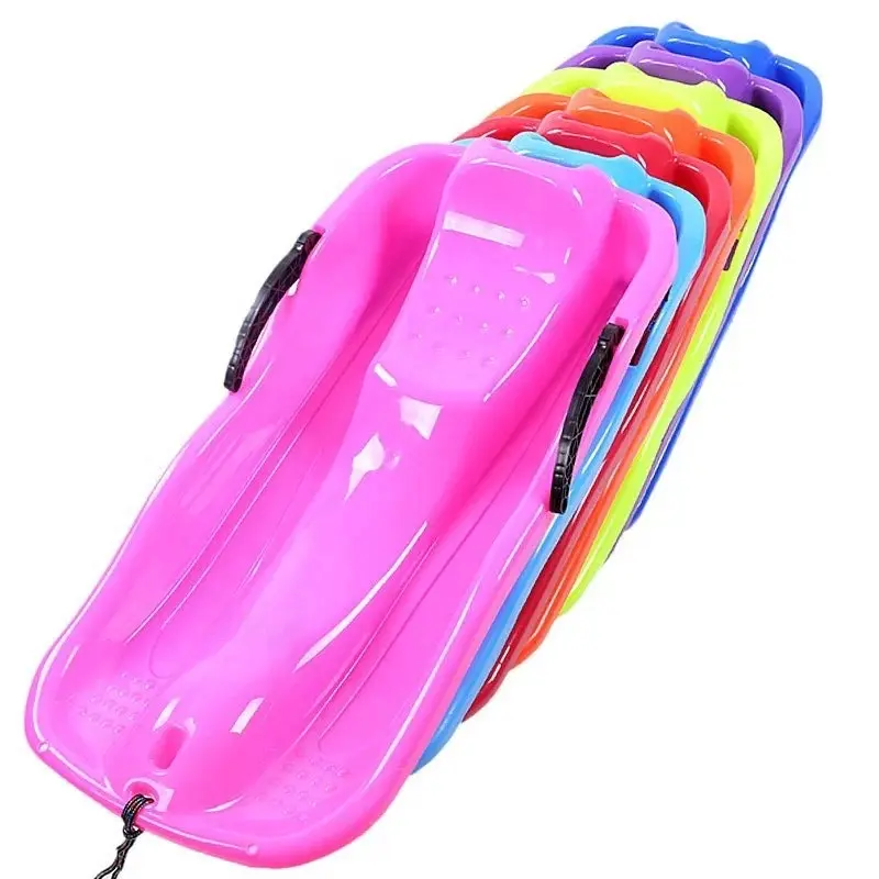 Large Durable Quality Plastic Snow Sledge with Pulling Rope and Brakes for Kids and Adults
