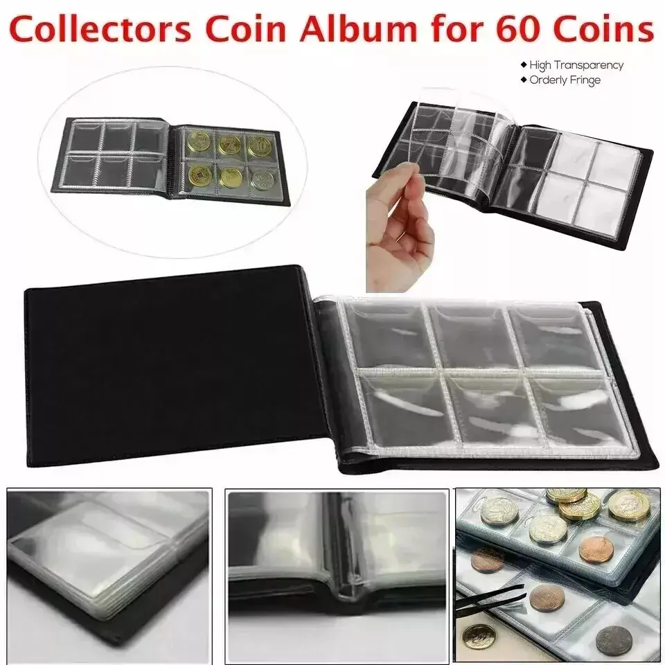 Collectors Coin Album For 60 Coins 50P Olympic, Beatrix, Old 50P ,£2 ,£1 Organiser