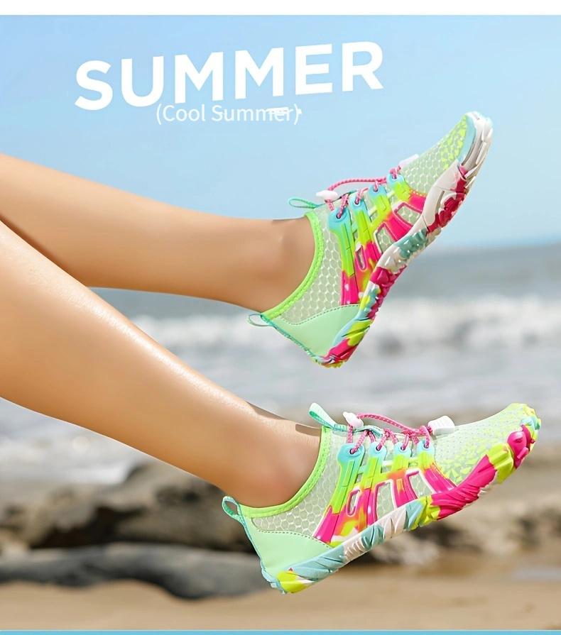 Product Introduction of Girl's Bare Water Shoes With Adjustable Buckle, Breathable Quick Dry Non Slip For Kid's Summer Beach Walking/Pool Swimming/Outdoor Activities 6