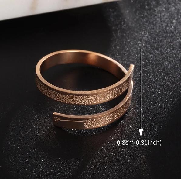 Product Introduction of Stunning Ayatul Kursi Adjustable Ring Quran Arabic Stainless Steel Muslim Islamic Religious Jewelry for Men Women Gift - Islamic Jewlery 6