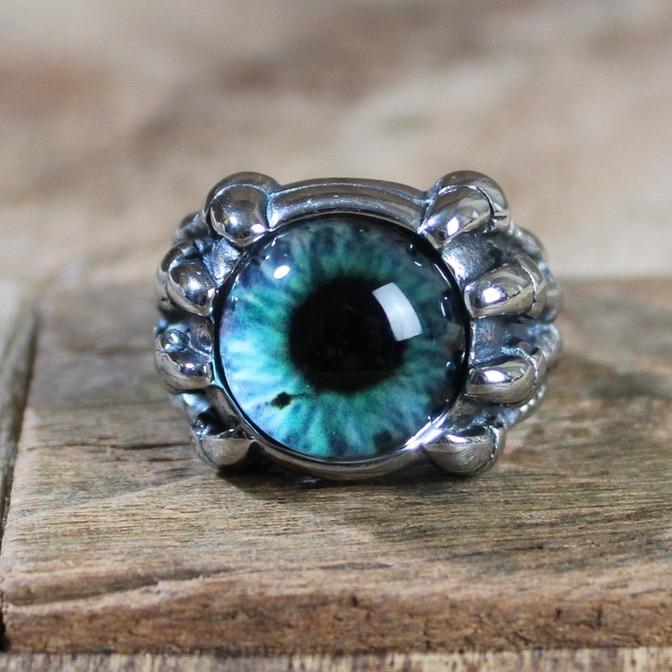 Blue Eyed Claw Ring Stainless Steel 316L 1