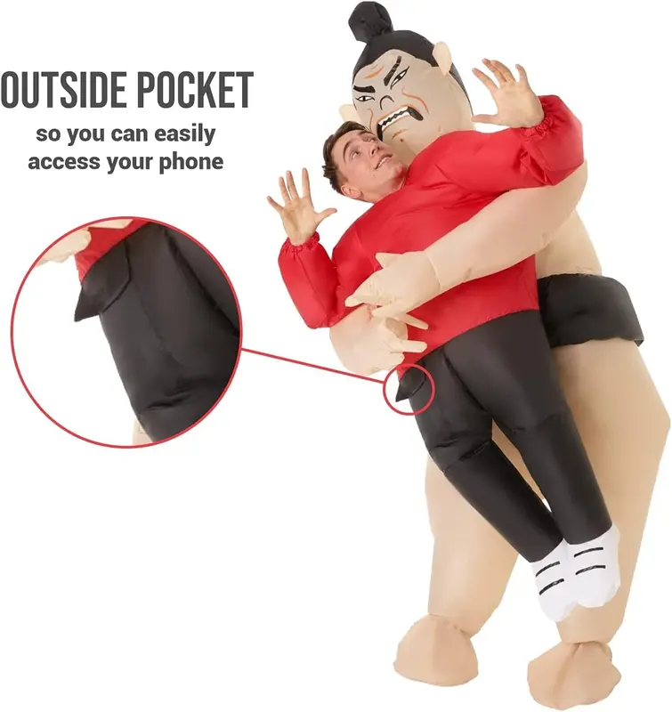 Morph Sumo Inflatable Costumes Adult Halloween Costumes For Men, Funny Sumo Wrestler Costume Adult, Fat Suits For Adults 2