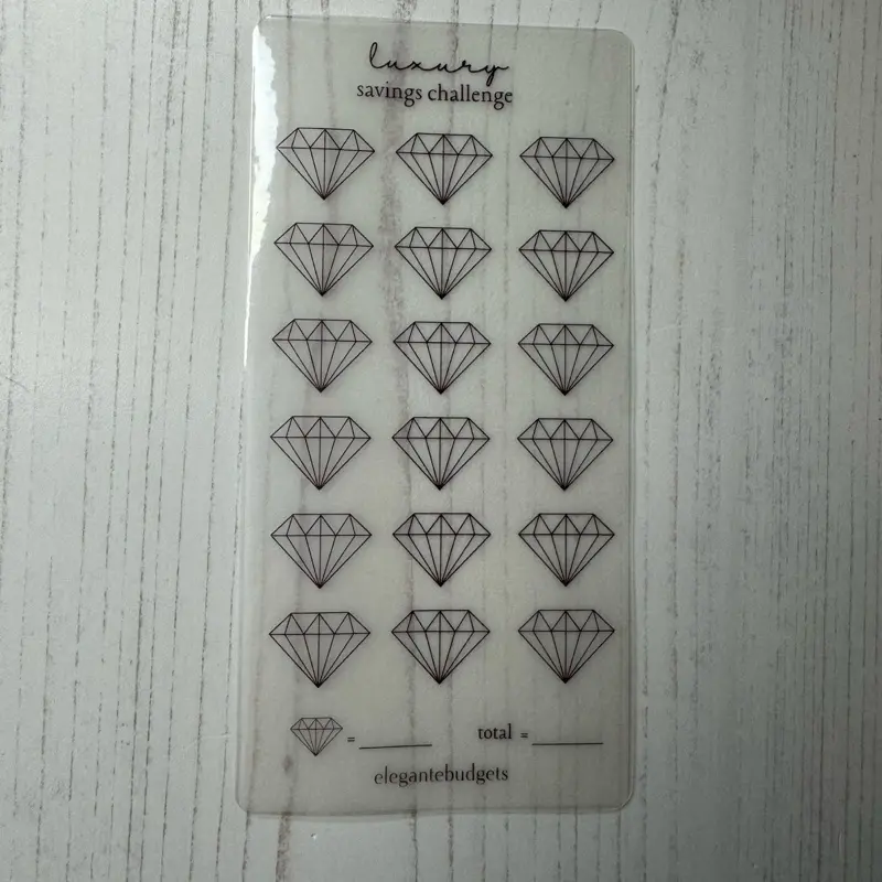 Cash stuffing vellum luxury saving challenge
