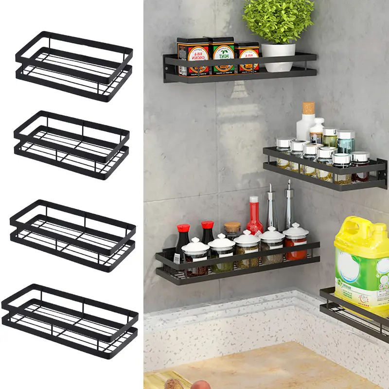 AceHome Spice Rack Organizer Hanging Spice Floating Storage Shelf Wall Mounted 4