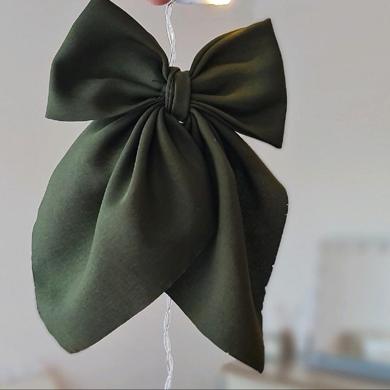 khaki Small French Bow 2