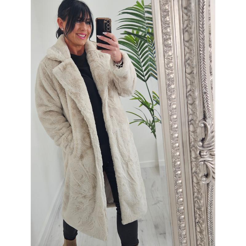 Oslo Faux Fur Coat Long (One Size) - (choose your Colour) 4