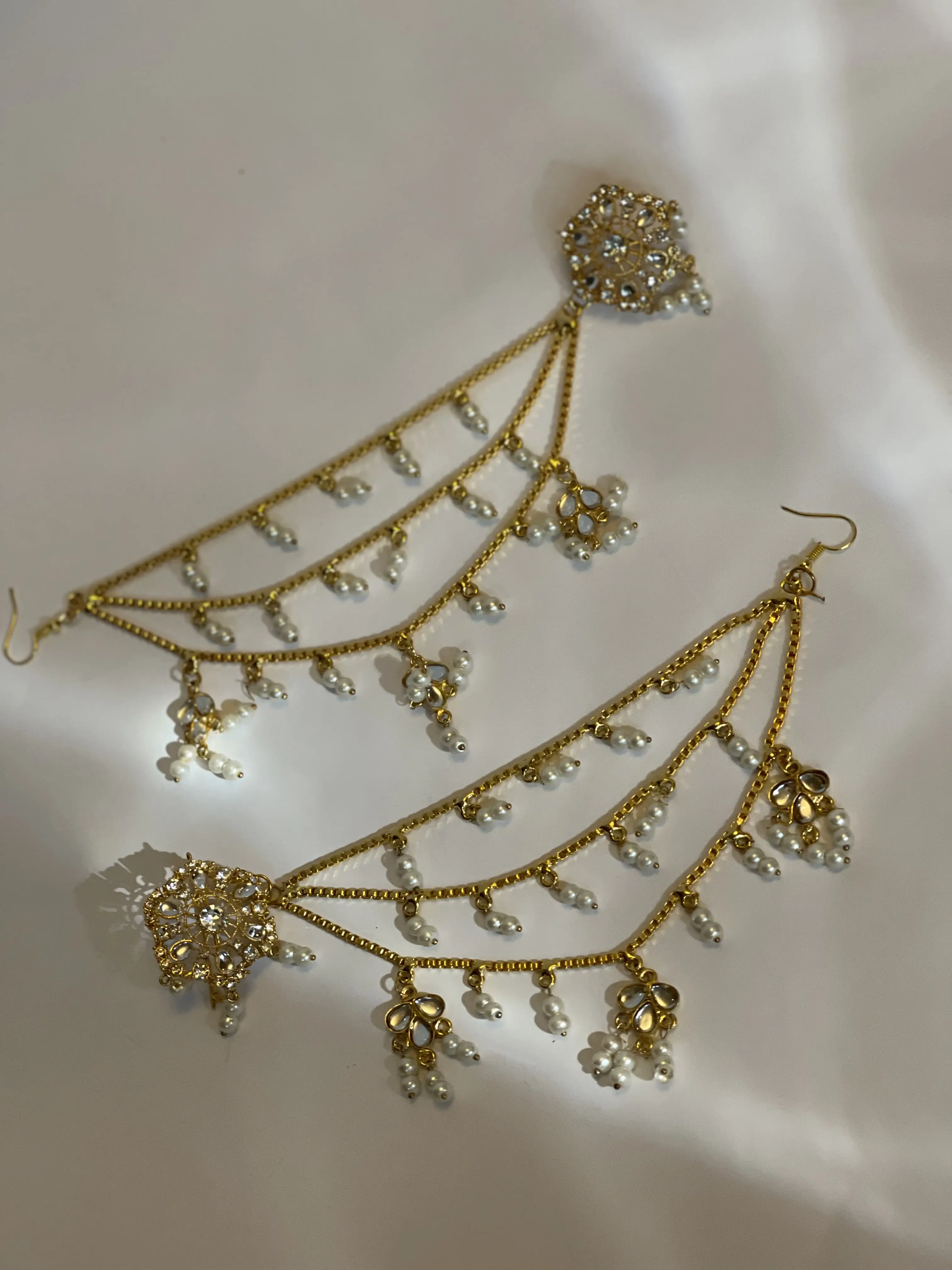 Layered Statement Earrings - Pakistani Chain Earrings