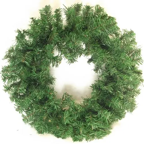 Plain Artificial Green Spruce Wreath Rings 45cm with 140 Tips 0